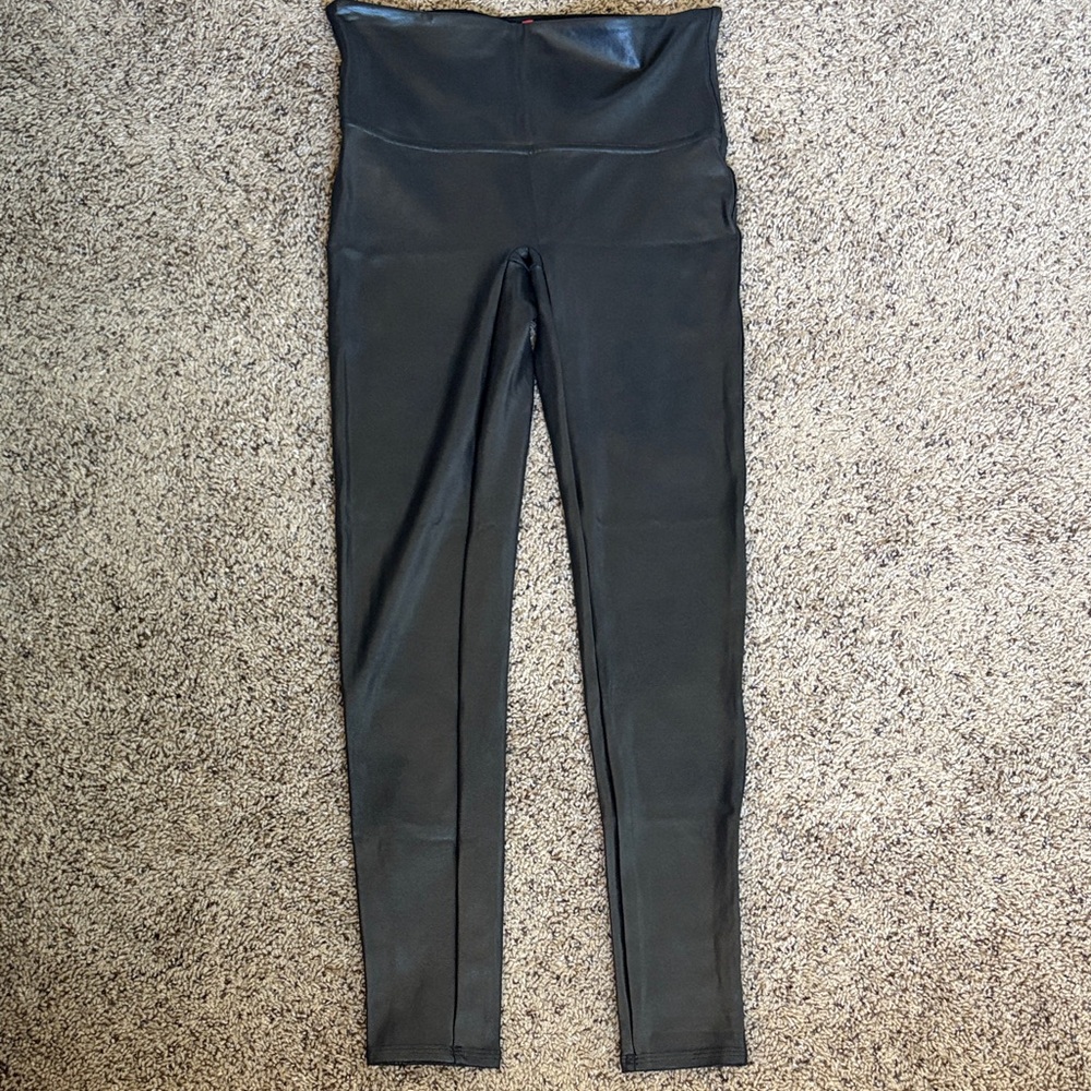 SPANX Shiny Black Leggings